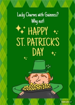 Free Funny St. Patrick's Day Card Template to Edit Online
