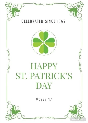 Free Vintage St. Patrick's Day Card Template to Edit Online