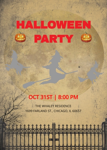 Free Download Halloween Invitation Template to Edit Online