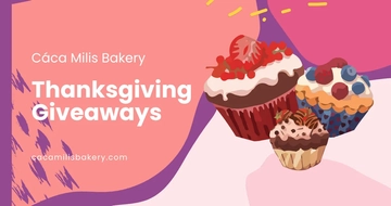 Free Bakery Giveaway Facebook Post Template to Edit Online