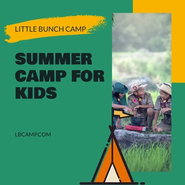 Free Kids Summer Camp Linkedin Post Template to Edit Online