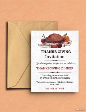 Thanksgiving Dinner Invitation Template