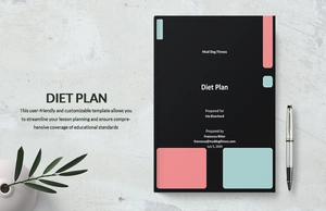 Sample Diet Plan Template