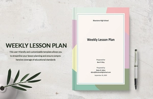 High School Weekly Lesson Plan Template