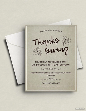 Printable Thanksgiving Invitation Template