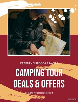 Camping Tour Offer Flyer Template