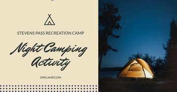 Free Night Camping Facebook Post Template to Edit Online