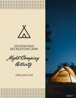 Night Camping Flyer Template
