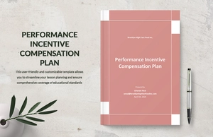 Performance Incentive Compensation Plan Template