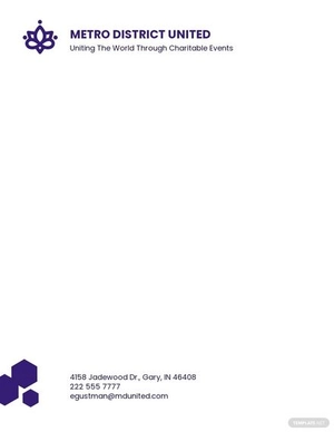 Formal Charity Letterhead Template