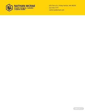 Graphic Designer Letterhead Template