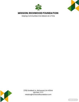 Minimalist Charity Letterhead Template