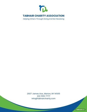 Sample Charity Letterhead Template