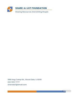 Simple Charity Letterhead Template