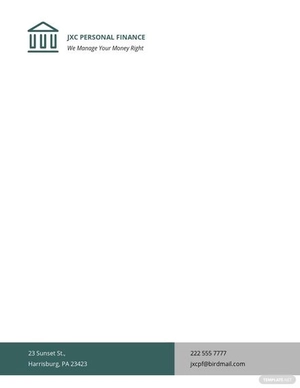 Personal Finance Letterhead Template