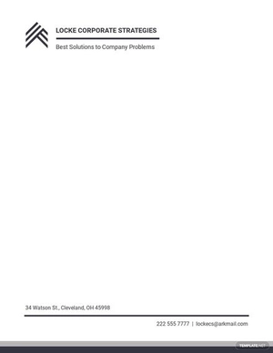 Corporate Strategy Letterhead Template