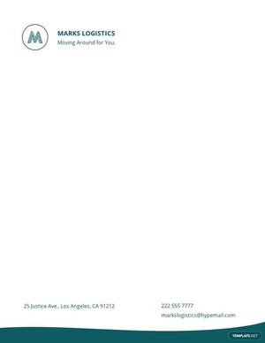 Logistics & Warehousing Letterhead Template