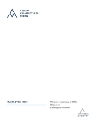 Architectural Design Letterhead Template