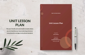 Unit Lesson Plan Template