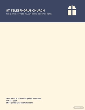 Modern Church Letterhead Template