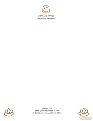 Hotel Official Letterhead Template
