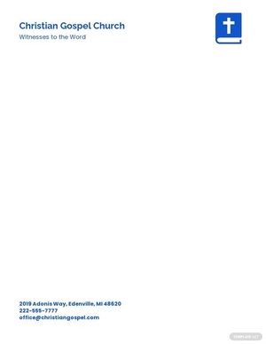 Simple Church Letterhead Template