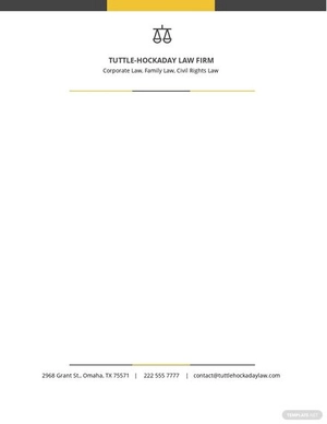 Sample Law Firm Letterhead Template
