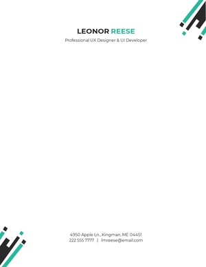 Professional Personal Letterhead Template