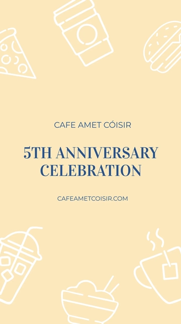 Free Cafe Anniversary Celebration Whatsapp Post Template to Edit Online