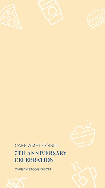 Free Cafe Anniversary Celebration Snapchat Geofilter Template to Edit Online