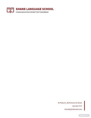 Language Learning Letterhead Template