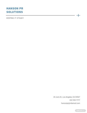 Public Relations Company Letterhead Template