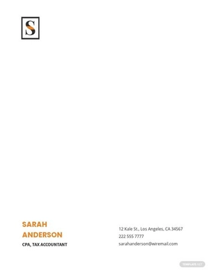 CPA & Tax Accountant Letterhead Template