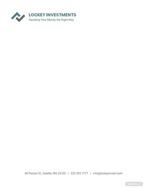 Investment Management Letterhead Template