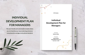 Individual Development Plan Template for Managers