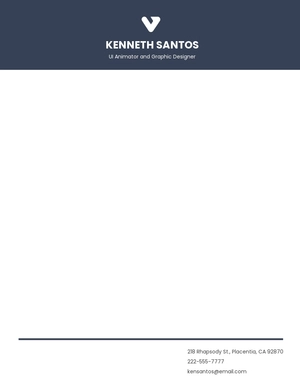 Professional Graphic Designer Letterhead Template