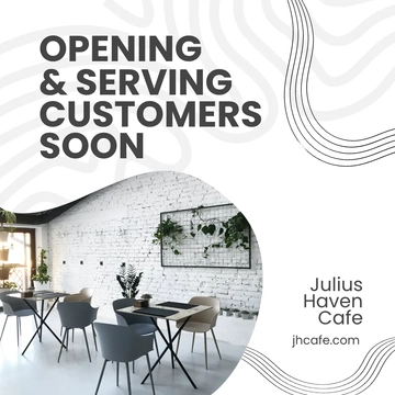 Free Cafe Opening Announcement Linkedin Post Template to Edit Online