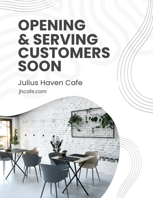 Cafe Opening Announcement Flyer Template