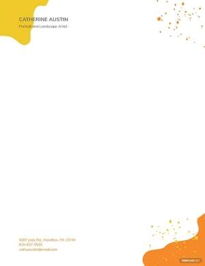 Artist Letterhead Template