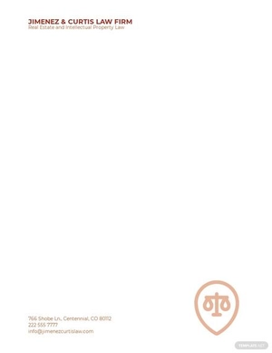 Formal Law Firm Letterhead Template