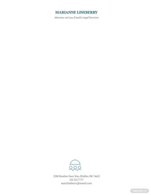 Attorney Law Firm Letterhead Template