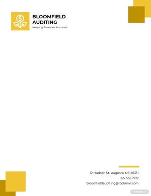 Auditing Firm Letterhead Template