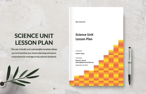 Science Unit Lesson Plan Template