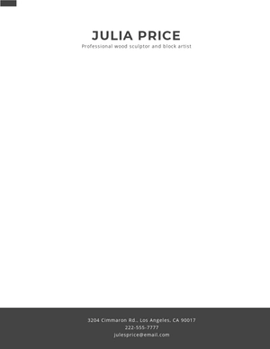 Elegant Artist Letterhead Template