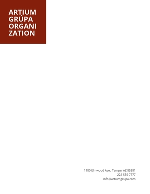 Arts Organization Letterhead Template Arts Organization Letterhead Template