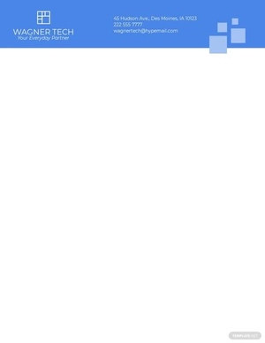 Technology letterhead template