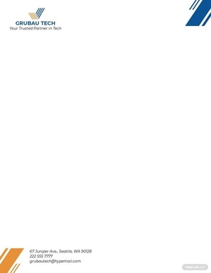 Technology business letterhead template