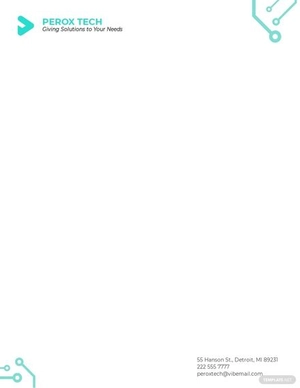 Minimalist tech letterhead Template