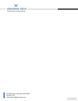 Technology Company Letterhead Template