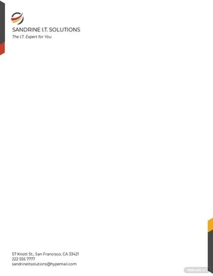 Information Technology Letterhead Template